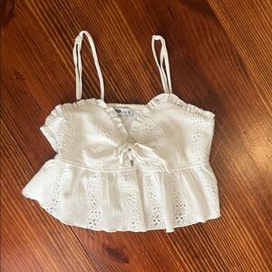 Elegant White Lace Camisole Top